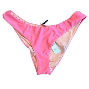 NWT J. Crew Curved Waist Cheeky Bikini Bottom in Pink Medium